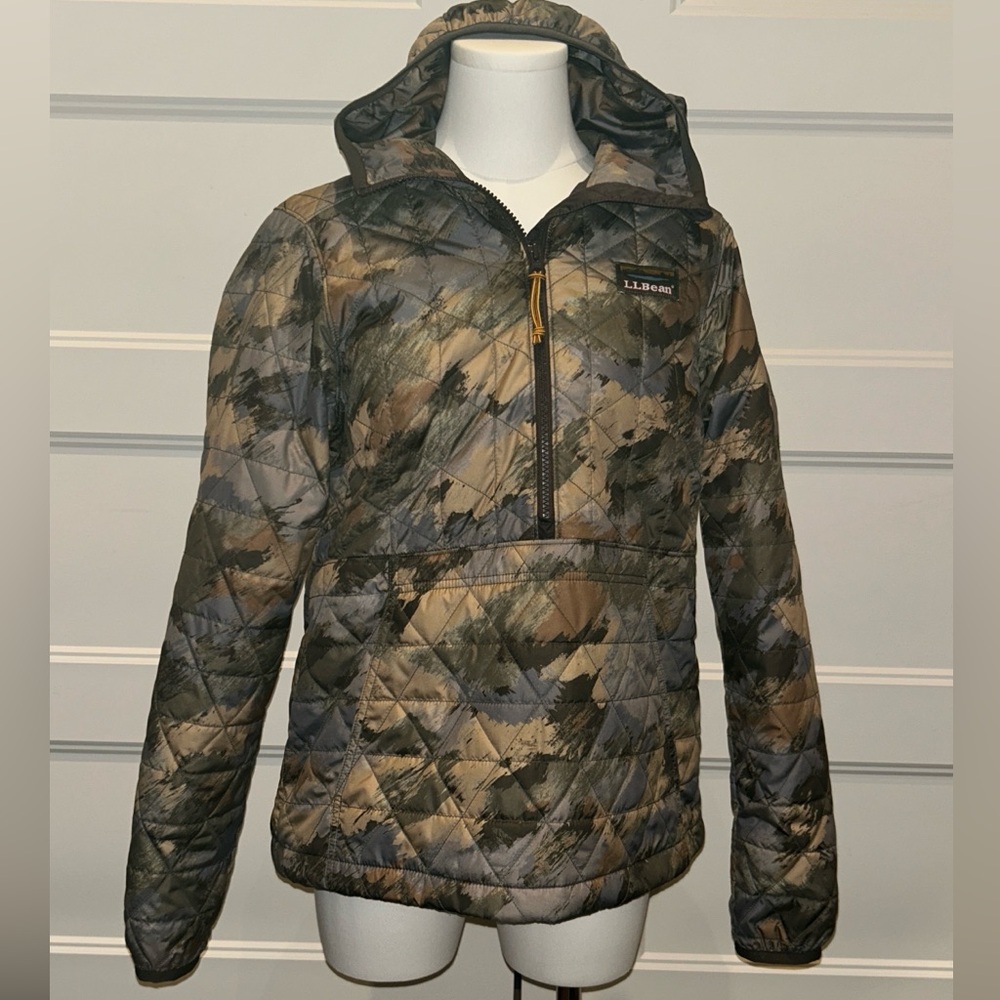 L.L. Bean Katahdin insulated pullover camo Sz XS